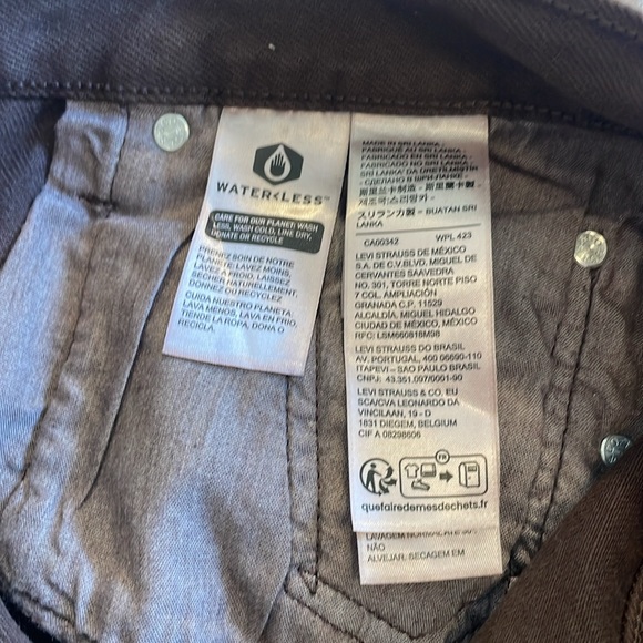 Levi’s 501 brown sz 28x30 NWTS WOMEN - Picture 8 of 9